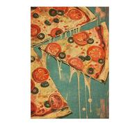 Puzzles pour Adolescents 38x26cm/1000pcs Puzzles Pizza Vintage Puzzle pour Adultes, Jouet, Décoration Murale, pour Le Plaisir en Famille, Offrez-Lui Un Cadeau 38x26cm/1000pcs