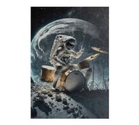 Puzzles pour Adolescents 38x26cm/1000pcs Puzzles pour Adultes Astronaut Drummer on The Moon Jeux Relaxants pour S'amuser en Famille pour Un Anniversaire, Noël 38x26cm/1000pcs