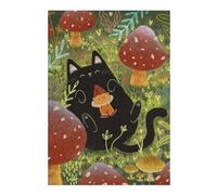 Puzzles pour Adolescents 38x26cm/1000pcs Puzzles pour Adultes Black Cat and The Elf Jeux Amusants Décoration Idéale, Cadeaux Parfaits pour Toute La Famille 38x26cm/1000pcs