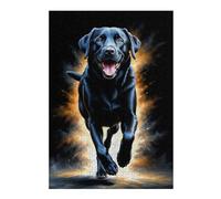 Puzzles pour Adolescents 38x26cm/1000pcs Puzzles pour Adultes Black Labrador Running Jeux Amusants Décoration Idéale, Cadeaux Parfaits pour Toute La Famille 38x26cm/1000pcs