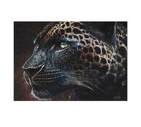 Puzzles pour Adolescents 38x26cm/1000pcs Puzzles pour Adultes Black Panther Portrait Majestic Strength Jeux Amusants De Puzzles Découpe De Précision Aide À Stimuler Le Cerveau 38x26cm/1000pcs