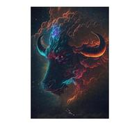 Puzzles pour Adolescents 38x26cm/1000pcs Puzzles pour Adultes Cosmic Bull Profile Jeu Familial Découpe De Précision pour Anniversaire, Noël 38x26cm/1000pcs