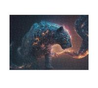 Puzzles pour Adolescents 38x26cm/1000pcs Puzzles pour Adultes Galactic Leopard Cosmic Majesty Jeux Relaxants pour S'amuser en Famille pour Un Anniversaire, Noël 38x26cm/1000pcs