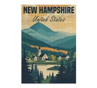 Puzzles pour Adolescents 38x26cm/1000pcs Puzzles pour Adultes New Hampshire Landscape Jeu Manuel Décoration pour La Maison pour Anniversaire, Noël 38x26cm/1000pcs