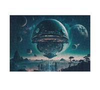 Puzzles pour Adolescents 38x26cm/1000pcs Puzzles pour Adultes Space Station Odyssey Jeux Amusants De Puzzles Découpe De Précision Aide À Stimuler Le Cerveau 38x26cm/1000pcs