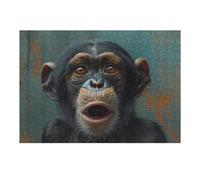 Puzzles pour Adolescents 38x26cm/1000pcs Puzzles pour Adultes Surprised Monkey Animal Jeux De Bricolage Découpe De Précision Cadeaux Anti-Stress 38x26cm/1000pcs