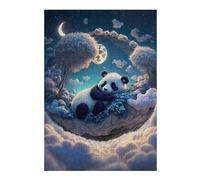 Puzzles pour Adolescents 38x26cm/1000pcs Puzzles pour Adultes The Mystic Panda Jeu Manuel Décoration pour La Maison pour Anniversaire, Noël 38x26cm/1000pcs