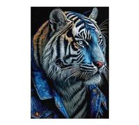 Puzzles pour Adolescents 38x26cm/1000pcs Puzzles pour Adultes Tiger in Denim Jacket Jeux Relaxants pour S'amuser en Famille pour Un Anniversaire, Noël 38x26cm/1000pcs