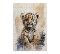 Puzzles pour Adolescents 38x26cm/1000pcs Puzzles pour Adultes Tiger Watersketch Drawing Jeux Amusants Décoration Idéale, Cadeaux Parfaits pour Toute La Famille 38x26cm/1000pcs