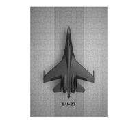 Puzzles pour Adolescents 38x26cm/1000pcs Puzzles Sukhoi Su 27 Puzzles pour Adolescents Jouets Anti-Stress Assemblage De Motifs Cadeaux De Réduction du Stress 38x26cm/1000pcs