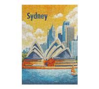Puzzles pour Adolescents 38x26cm/1000pcs Puzzles Sydney Travel Puzzle pour Adultes, Jouet, Décoration Murale, pour Le Plaisir en Famille, Offrez-Lui Un Cadeau 38x26cm/1000pcs
