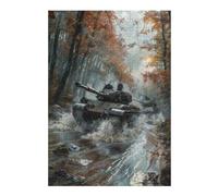 Puzzles pour Adolescents 38x26cm/1000pcs Puzzles Tanks Crossing River Puzzle pour Adultes, Jouet, Décoration Murale, pour Le Plaisir en Famille, Offrez-Lui Un Cadeau 38x26cm/1000pcs
