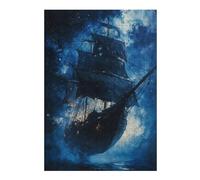 Puzzles pour Adolescents 38x26cm/1000pcs Puzzles The Midnight Pirate Puzzle pour Adultes, Jouet, Décoration Murale, pour Le Plaisir en Famille, Offrez-Lui Un Cadeau 38x26cm/1000pcs