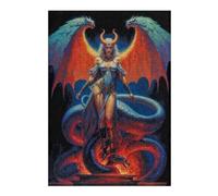 Puzzles pour Adolescents 38x26cm/1000pcs Queen Lilith with Serpent Puzzles Jeux Relaxants Assemblage De Motifs Difficile Et Stimulant 38x26cm/1000pcs