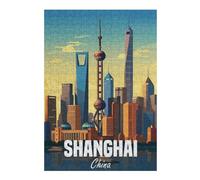 Puzzles pour Adolescents 38x26cm/1000pcs Shanghai China Puzzles pour Adultes Jeux Relaxants Analyse Et Logique Cadeaux De Noël Et d'anniversaire 38x26cm/1000pcs