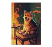 Puzzles pour Adolescents 38x26cm/1000pcs Shiba is Fine Now Puzzles pour Adolescents - Jeu Manuel - Décoration Intérieure pour Les Amateurs De Jeux Vidéo 38x26cm/1000pcs