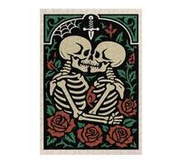 Puzzles pour Adolescents 38x26cm/1000pcs Skeletal Embrace Amidst Roses and Thorns Puzzles pour Adultes Jeu Manuel Découpe De Précision Cadeaux d'anniversaire Et Autres Cadeaux Uniques 38x26cm/1000pcs