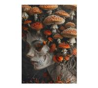 Puzzles pour Adolescents 38x26cm/1000pcs Skeleton Woman Mushrooms Puzzle, Jouet, Décoration Murale, Difficile, Cadeau De Noël Ou d'anniversaire 38x26cm/1000pcs