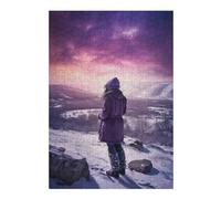 Puzzles pour Adolescents 38x26cm/1000pcs Snowy Mountain Landscape Puzzle, Jouet, Décoration Murale, Difficile, Cadeau De Noël Ou d'anniversaire 38x26cm/1000pcs