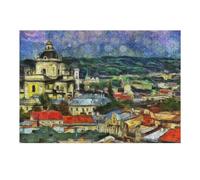 Puzzles pour Adolescents 38x26cm/1000pcs Starry Night Cityscape Puzzles pour Adultes : Jeux Amusants, Anti-Stress, Difficiles Et Stimulants 38x26cm/1000pcs