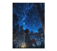 Puzzles pour Adolescents 38x26cm/1000pcs Starry Night Contemplation Puzzle, Jouet, Décoration Murale, Difficile, Cadeau De Noël Ou d'anniversaire 38x26cm/1000pcs
