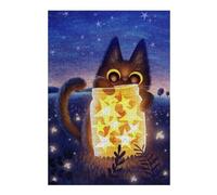 Puzzles pour Adolescents 38x26cm/1000pcs Stars and The Kitten Casse-têtes pour Adultes, Jeu De Réflexion, Améliore La Mémoire, Cadeaux pour Les Amis Et La Famille 38x26cm/1000pcs