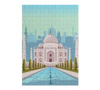Puzzles pour Adolescents 38x26cm/1000pcs Taj Mahal Travel Print Puzzles pour Adolescents - Jeu Manuel - Décoration Intérieure pour Les Amateurs De Jeux Vidéo 38x26cm/1000pcs