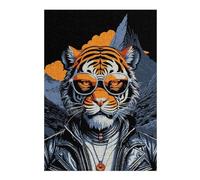 Puzzles pour Adolescents 38x26cm/1000pcs Tiger Gangster Pop Art Puzzle pour Adultes, Jouets À Monter Soi-même, Défi Difficile, Cadeaux pour Les Amis Et La Famille 38x26cm/1000pcs