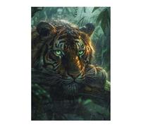 Puzzles pour Adolescents 38x26cm/1000pcs Tropical Rain Forest Tiger Puzzles pour Adultes, Jouets Anti-Stress, Décoration Intérieure, Idéal comme Cadeau 38x26cm/1000pcs