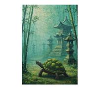 Puzzles pour Adolescents 38x26cm/1000pcs Turtle in Bamboo Forest with Pagodas Puzzle Adulte, Jouet, Décoration Murale, Motif À Assembler, Cadeaux d'anniversaire Et Cadeaux Uniques 38x26cm/1000pcs