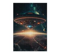 Puzzles pour Adolescents 38x26cm/1000pcs UFO Invade Interstellar Puzzle, Jouet, Décoration Murale, Difficile, Cadeau De Noël Ou d'anniversaire 38x26cm/1000pcs