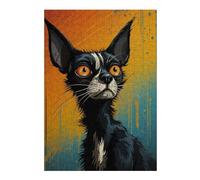 Puzzles pour Adolescents 38x26cm/1000pcs Urban Feline Chic Puzzles pour Adultes, Jouets À Monter Soi-même, Décoration Murale, Cadeaux d'anniversaire Et De Noël Uniques 38x26cm/1000pcs