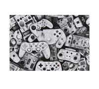Puzzles pour Adolescents 38x26cm/1000pcs Video Game Controllers A Visual Journey Through Gaming History Puzzles pour Adultes : Analyse Et Logique du Jeu, Interaction Parent-Enfant 38x26cm/1000pcs
