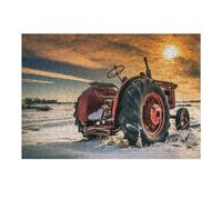 Puzzles pour Adolescents 38x26cm/1000pcs Vintage Tractor in Winter Field Puzzles pour Adultes Jeu Manuel Découpe De Précision Cadeaux d'anniversaire Et Autres Cadeaux Uniques 38x26cm/1000pcs