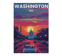 Puzzles pour Adolescents 38x26cm/1000pcs Washington DC Puzzles pour Adolescents - Jeu Manuel - Décoration Intérieure pour Les Amateurs De Jeux Vidéo 38x26cm/1000pcs