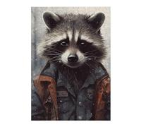 Puzzles pour Adolescents 38x26cm/1000pcs Winter Raccoon Guardian Jeux De Puzzles en Famille pour S'amuser en Famille Cadeaux Uniques pour Les Anniversaires Et Noël 38x26cm/1000pcs