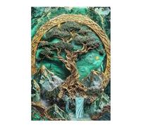 Puzzles pour Adolescents 38x26cm/1000pcs World Tree Yggdrasil Art Puzzles pour Adultes - Jeu Manuel - Cadeaux pour Femmes - Stimule Le Cerveau 38x26cm/1000pcs