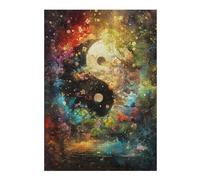 Puzzles pour Adolescents 38x26cm/1000pcs Yin Yang Nature Art Puzzles Jeux Relaxants Assemblage De Motifs Difficile Et Stimulant 38x26cm/1000pcs