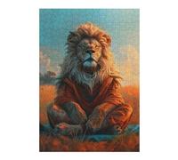 Puzzles pour Adolescents 38x26cm/1000pcs Zen Lion Meditation Puzzle, Jouet, Décoration Murale, Difficile, Cadeau De Noël Ou d'anniversaire 38x26cm/1000pcs