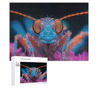 Puzzles pour Adolescents 500 PCS A Insect Lit by Neon Light Puzzles pour Adultes Jeux Relaxants, Amusants Et Humoristiques, Stimulants À Compléter 500 PCS