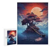 Puzzles pour Adolescents 500 PCS A Tree House on Lake Casse-têtes pour Adultes Jeu De Réflexion Assemblage De Motifs Interaction Parent-Enfant 500 PCS