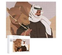 Puzzles pour Adolescents 500 PCS Arabian Man with Camel Puzzles pour Adultes, Jeux en Famille, Décoration Intérieure, Cadeaux De Noël Et d'anniversaire 500 PCS