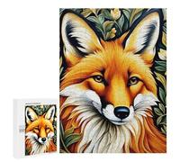 Puzzles pour Adolescents 500 PCS Art Nouveau Fox Morris Puzzles Jeux De Détente Décoration Parfaite Cadeaux Uniques d'anniversaire Et De Noël 500 PCS