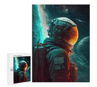 Puzzles pour Adolescents 500 PCS Astronaut Lost in Space Puzzles pour Adolescents, Jouets À Faire Soi-même, Activités Amusantes À La Maison pour Passer Le Temps, 500 PCS