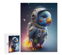 Puzzles pour Adolescents 500 PCS Astronaut Parrot in Space Puzzles pour Adultes Jeu Familial Décoration Parfaite Difficile À Compléter 500 PCS