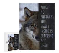Puzzles pour Adolescents 500 PCS Beast Inside is Sleeping Puzzles pour Adolescents - Jeu Familial - Décoration Murale - Interaction Parent-Enfant 500 PCS