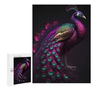 Puzzles pour Adolescents 500 PCS Beautiful Peacock Puzzles pour Adultes, Jouets Anti-Stress, Activités Amusantes À Faire À La Maison, 500 PCS