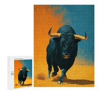 Puzzles pour Adolescents 500 PCS Black Bull Charging -1 Puzzles pour Adultes Assemblage De Modèles De Puzzles Défi À Réaliser Soirée Jeux Et Divertissement en Famille 500 PCS