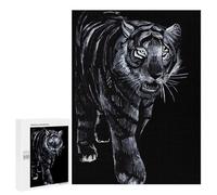 Puzzles pour Adolescents 500 PCS Black Tiger Cat Puzzles pour Adultes Jeux Familiaux pour S'amuser en Famille Offrez des Cadeaux pour Toute La Famille 500 PCS