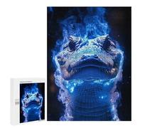 Puzzles pour Adolescents 500 PCS Blue Alligator with Smoke Puzzle pour Adultes Jeux Relaxants Décoration Murale pour Les Joueurs 500 PCS